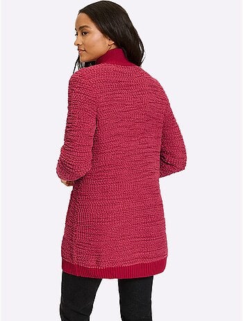 Veste Longue En Tricot Jolie Structure Tricot - Taille Standard - Helline