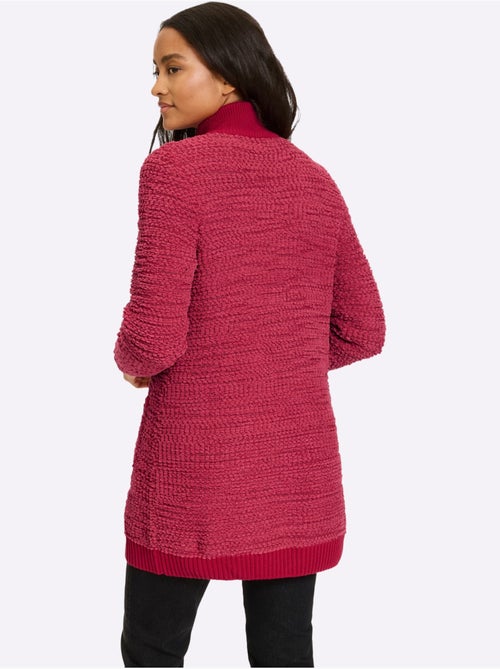 Veste Longue En Tricot Jolie Structure Tricot - Taille Standard - Helline - Kiabi Veste Longue En Tricot Jolie Structure Tricot - Taille Standard - Helline - Kiabi