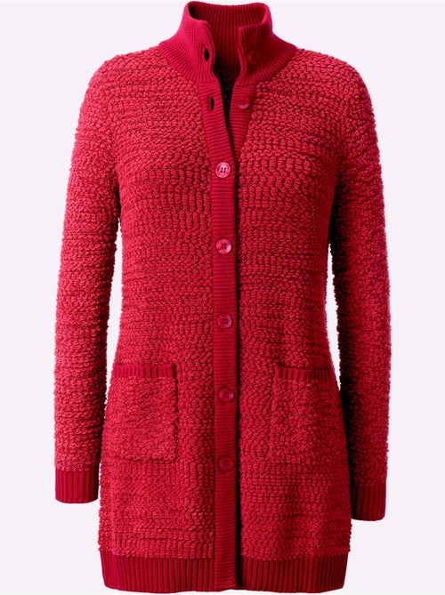 Veste Longue En Tricot Jolie Structure Tricot - Taille Standard - Helline - Kiabi Veste Longue En Tricot Jolie Structure Tricot - Taille Standard - Helline - Kiabi