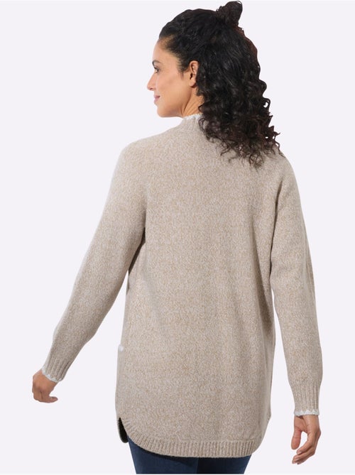 Veste longue en tricot laine - taille standard - witt - Kiabi Veste longue en tricot laine - taille standard - witt - Kiabi