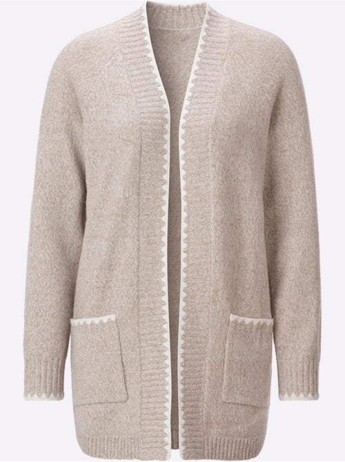 Veste longue en tricot laine - taille standard - witt - Kiabi Veste longue en tricot laine - taille standard - witt - Kiabi