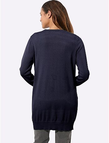 Veste Longue En Tricot Pur Coton - Taille Standard - Witt