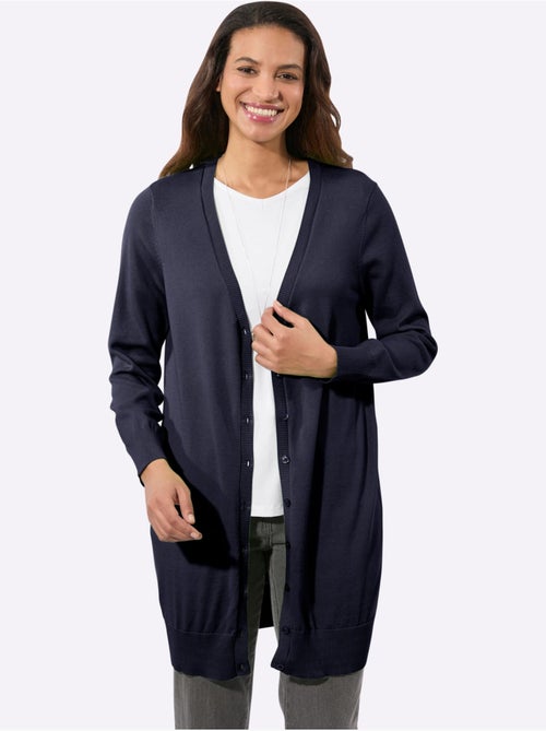 Veste Longue En Tricot Pur Coton - Taille Standard - Witt - Kiabi Veste Longue En Tricot Pur Coton - Taille Standard - Witt - Kiabi