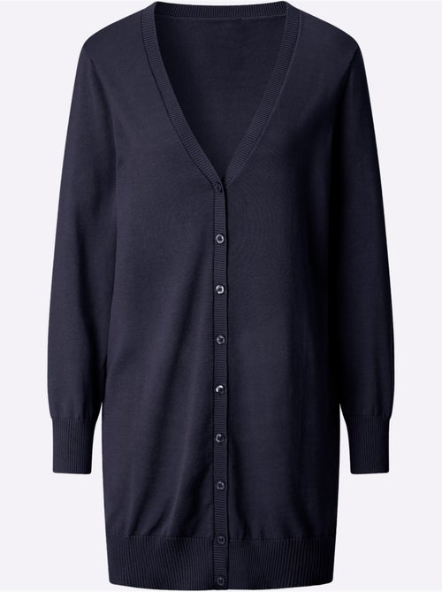 Veste Longue En Tricot Pur Coton - Taille Standard - Witt - Kiabi Veste Longue En Tricot Pur Coton - Taille Standard - Witt - Kiabi