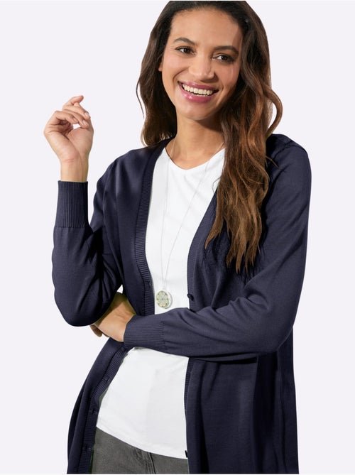 Veste Longue En Tricot Pur Coton - Taille Standard - Witt - Kiabi Veste Longue En Tricot Pur Coton - Taille Standard - Witt - Kiabi