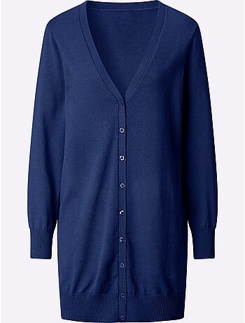 Veste longue en tricot pur coton - taille standard - witt