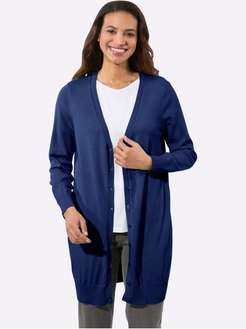 Veste Longue En Tricot Pur Coton - Taille Standard - Witt - Kiabi Veste Longue En Tricot Pur Coton - Taille Standard - Witt - Kiabi