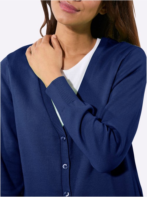 Veste Longue En Tricot Pur Coton - Taille Standard - Witt - Kiabi Veste Longue En Tricot Pur Coton - Taille Standard - Witt - Kiabi