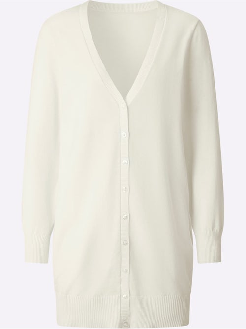 Veste Longue En Tricot Pur Coton - Taille Standard - Witt - Kiabi Veste Longue En Tricot Pur Coton - Taille Standard - Witt - Kiabi