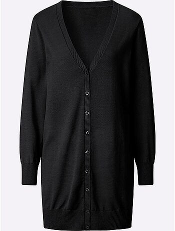 Veste Longue En Tricot Pur Coton - Taille Standard - Witt