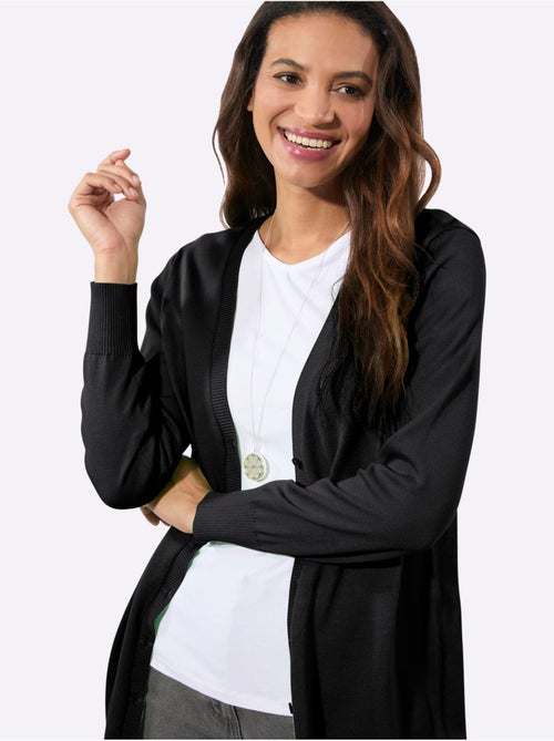 Veste Longue En Tricot Pur Coton - Taille Standard - Witt - Kiabi Veste Longue En Tricot Pur Coton - Taille Standard - Witt - Kiabi