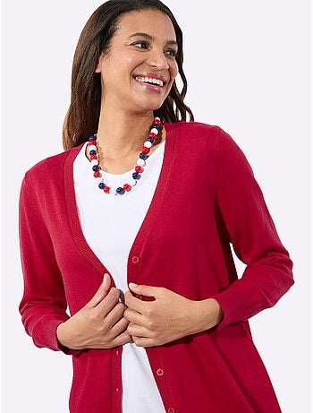 Veste longue en tricot pur coton - taille standard - witt