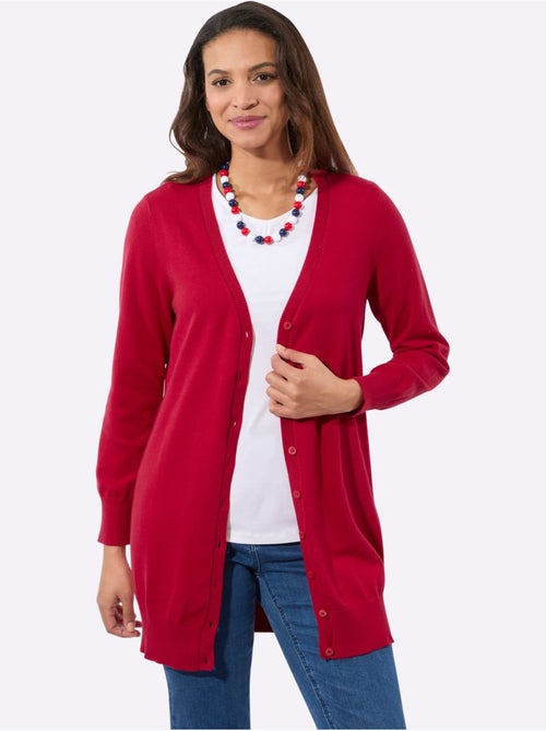 Veste Longue En Tricot Pur Coton - Taille Standard - Witt - Kiabi Veste Longue En Tricot Pur Coton - Taille Standard - Witt - Kiabi