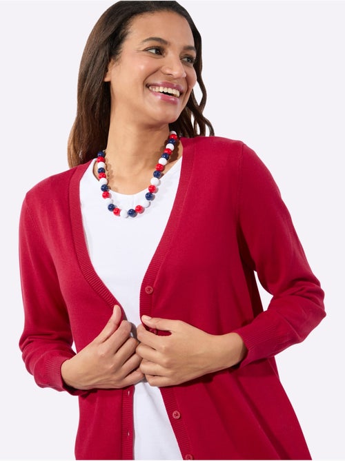 Veste Longue En Tricot Pur Coton - Taille Standard - Witt - Kiabi Veste Longue En Tricot Pur Coton - Taille Standard - Witt - Kiabi