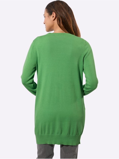 Veste Longue En Tricot Pur Coton - Taille Standard - Witt - Kiabi Veste Longue En Tricot Pur Coton - Taille Standard - Witt - Kiabi