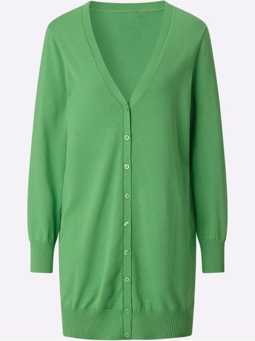 Veste Longue En Tricot Pur Coton - Taille Standard - Witt - Kiabi Veste Longue En Tricot Pur Coton - Taille Standard - Witt - Kiabi