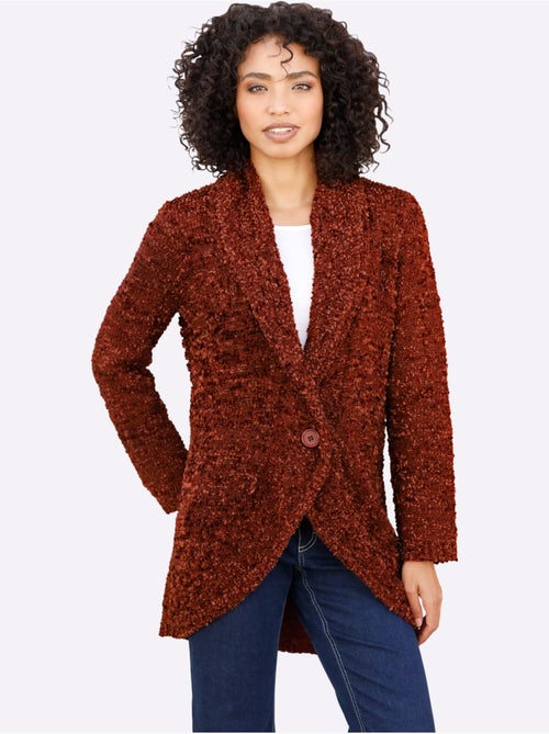 Veste Longue En Tricot Superbe Motif Tricoté - Taille Standard - Helline - Kiabi Veste Longue En Tricot Superbe Motif Tricoté - Taille Standard - Helline - Kiabi