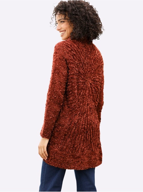 Veste Longue En Tricot Superbe Motif Tricoté - Taille Standard - Helline - Kiabi Veste Longue En Tricot Superbe Motif Tricoté - Taille Standard - Helline - Kiabi