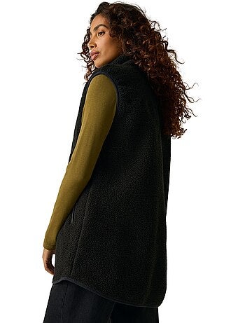 Veste longue et duveteuse sans manches à col montant motif/style détail contrasté - regatta