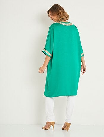 Veste longue fluide détails chic
