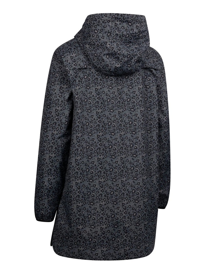 Veste longue imperméable motif/style léopard parched - trespass Noir - Kiabi