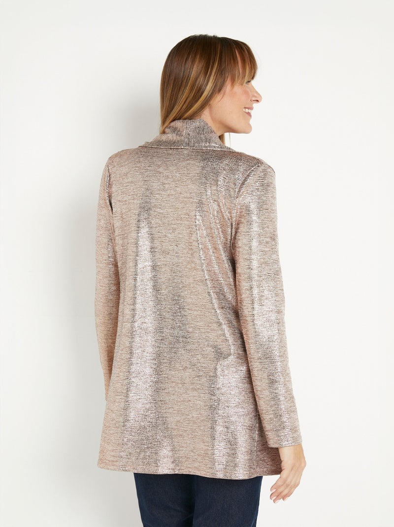 Veste longue maille brillante cérémonie - AFIBEL Cuivre - Kiabi