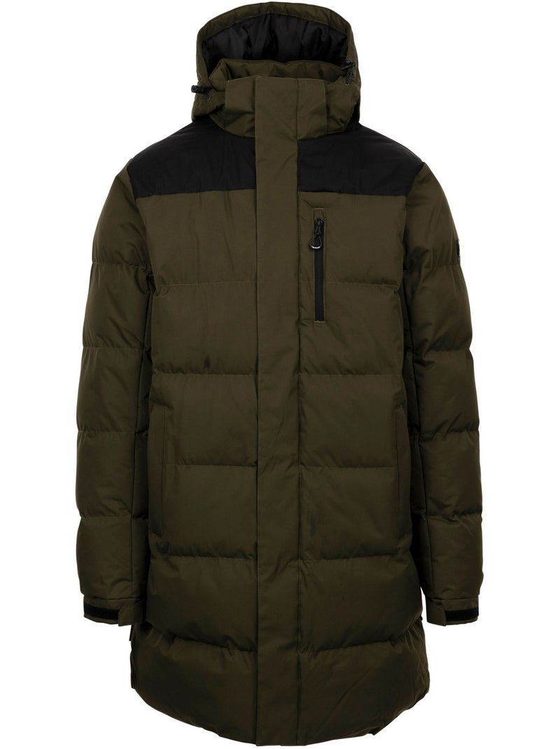 Veste longue matelassée à capuche ajustable clipster - trespass Vert kaki - Kiabi