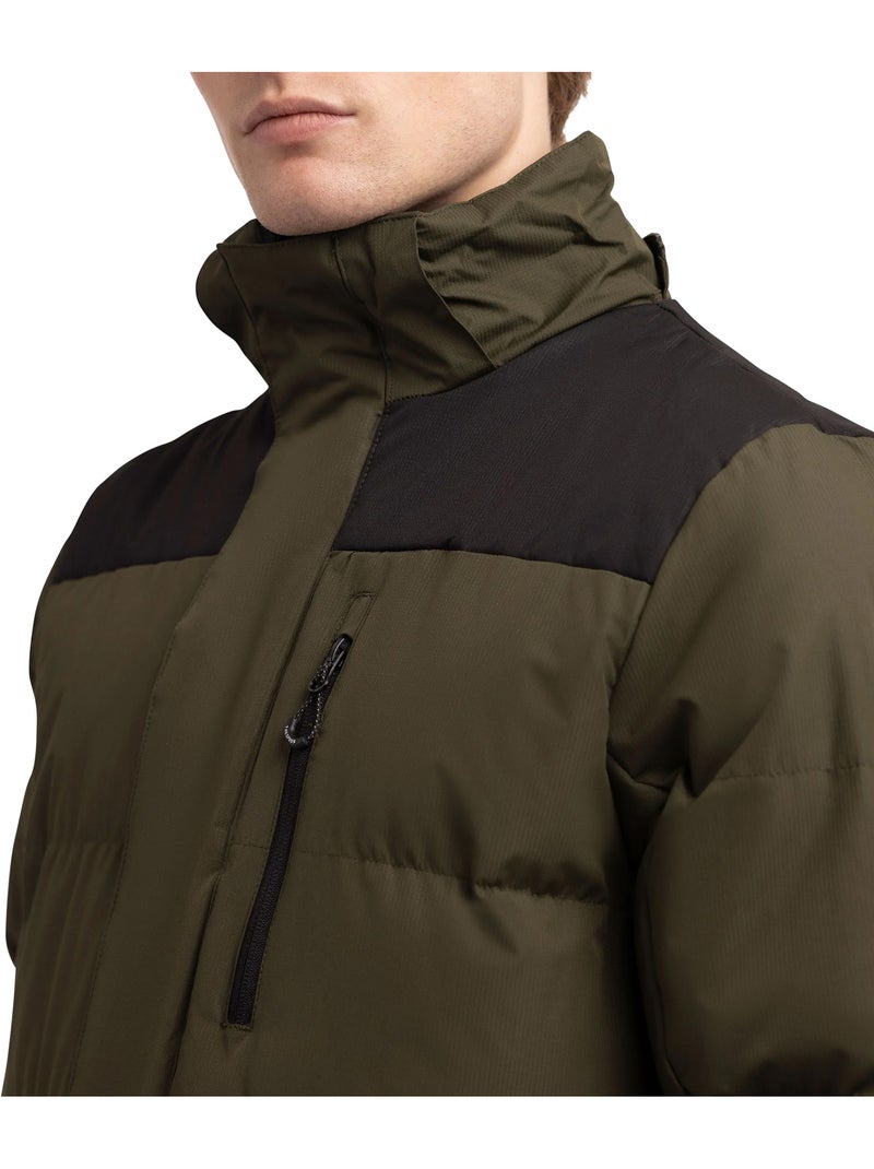 Veste longue matelassée à capuche ajustable clipster - trespass Vert kaki - Kiabi
