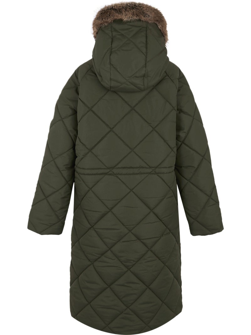 Veste longue matelassée à capuche freyla - regatta Vert kaki - Kiabi
