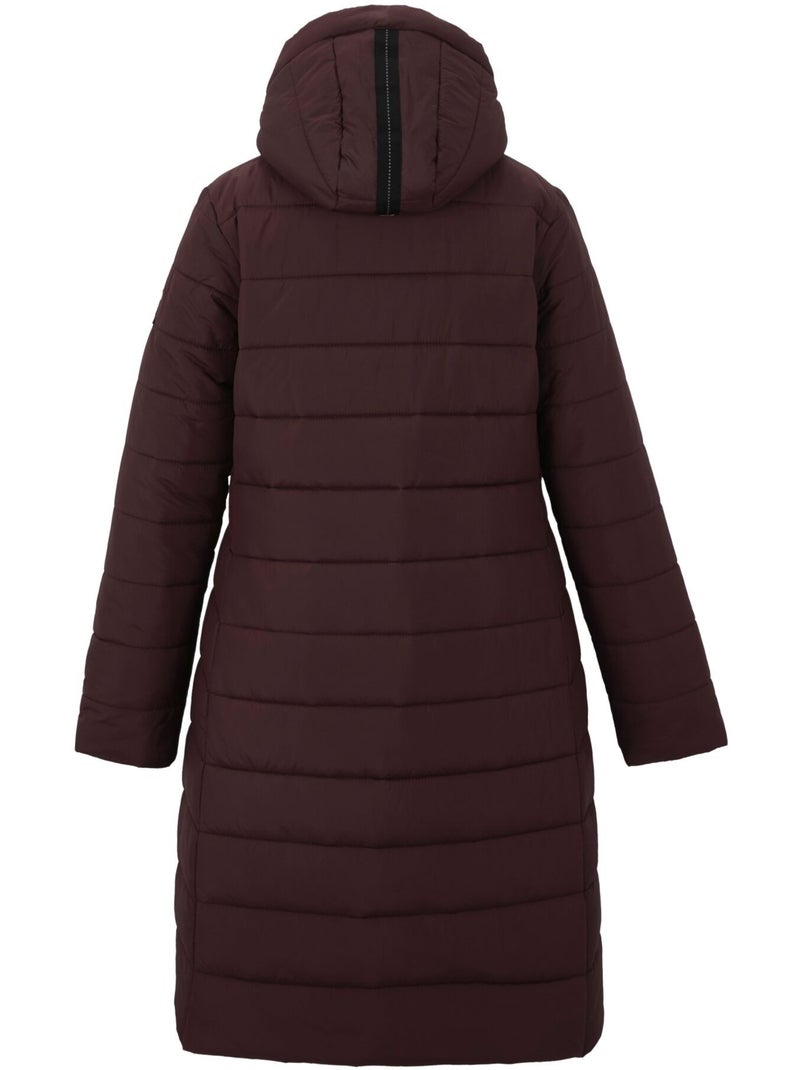 Veste longue matelassée et unie à capuche ajustable adela - regatta Bordeaux - Kiabi