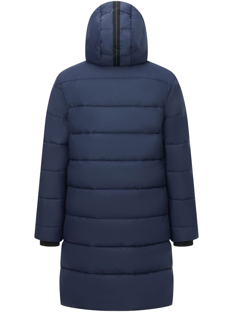 Veste longue matelassée et unie à capuche amovible montor - regatta Bleu marine - Kiabi