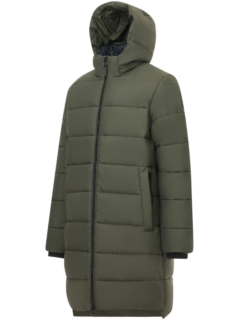 Veste longue matelassée et unie à capuche amovible montor - regatta Vert kaki - Kiabi