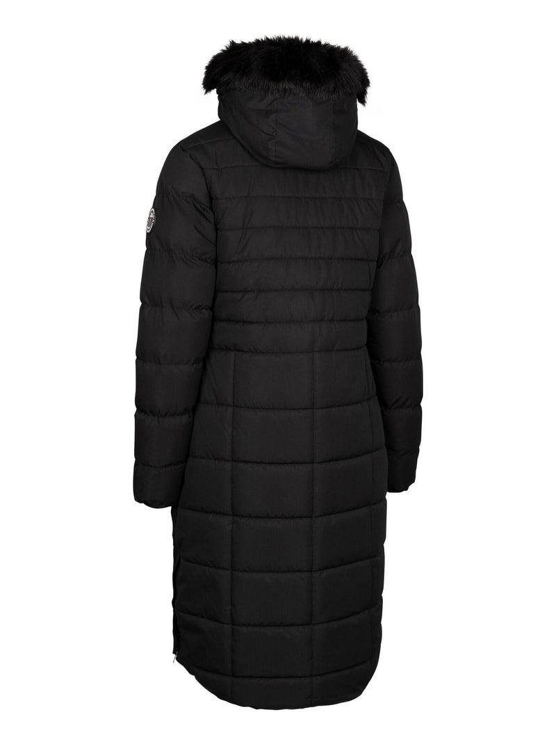 Veste longue matelassée et unie sasha - trespass Noir - Kiabi