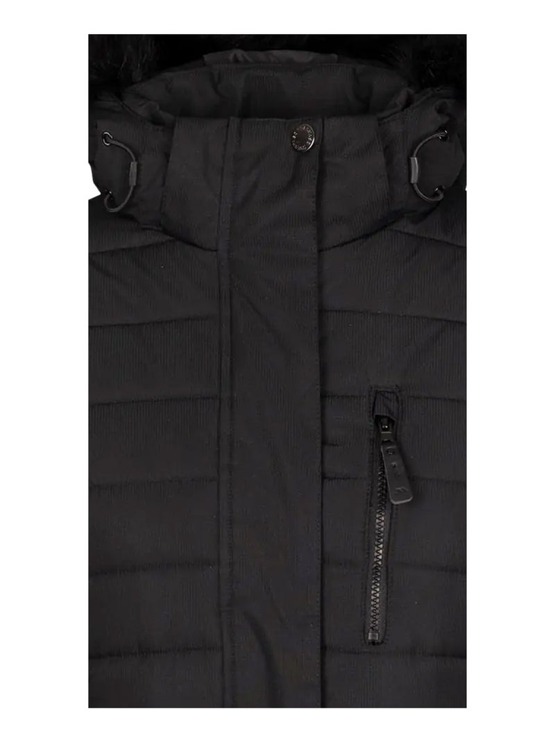 Veste longue matelassée et unie sasha - trespass Noir - Kiabi