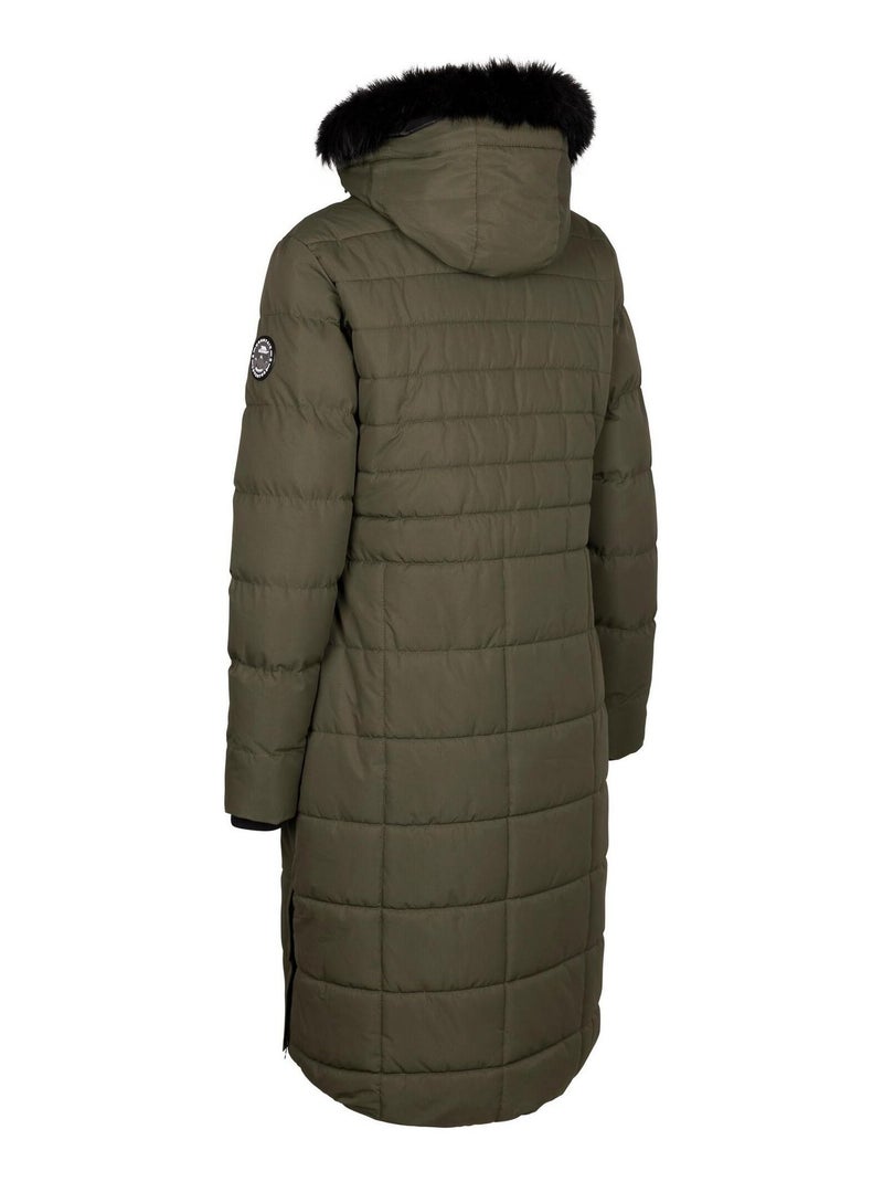 Veste longue matelassée et unie sasha - trespass Vert kaki - Kiabi