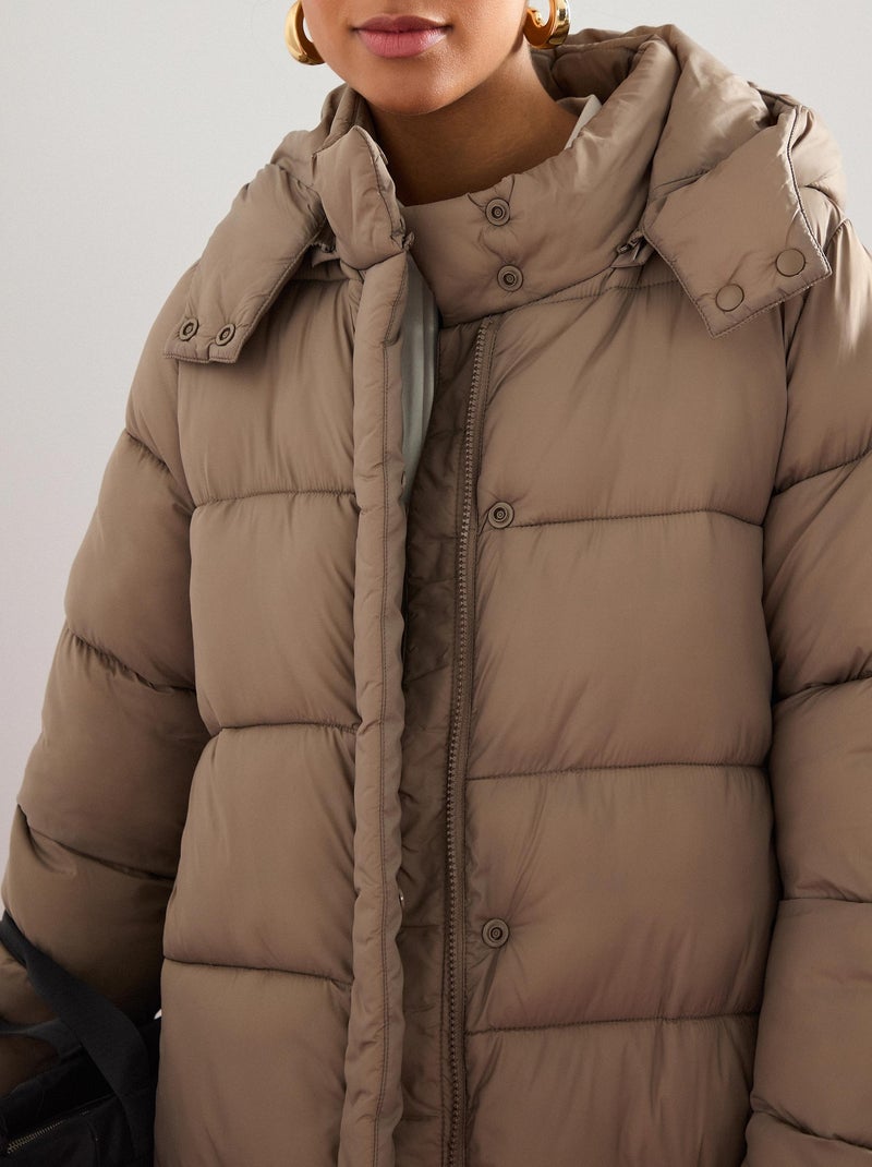 Veste longue matelassée, MO Fashion Beige - Kiabi