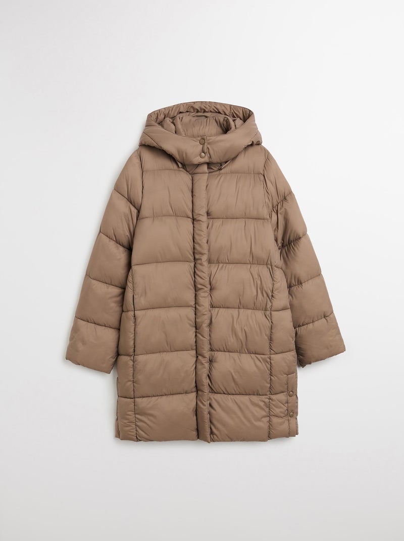 Veste longue matelassée, MO Fashion Beige - Kiabi