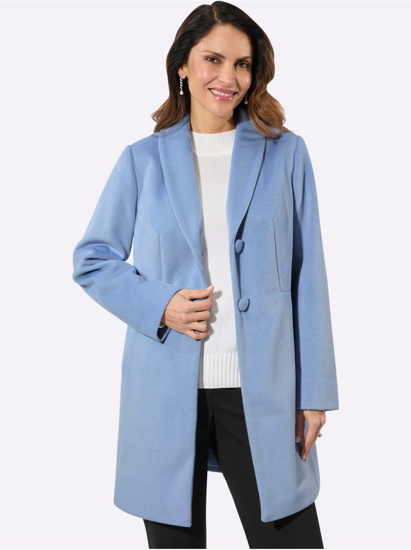 Veste Longue Matière Supérieure Facile D'entretien - Taille Standard - Witt Bleu - Kiabi