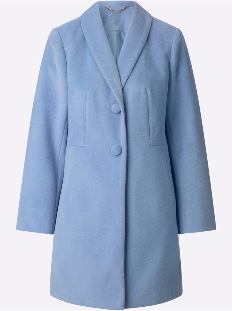 Veste Longue Matière Supérieure Facile D'entretien - Taille Standard - Witt Bleu - Kiabi