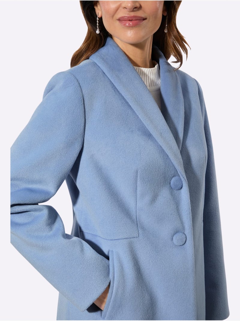 Veste Longue Matière Supérieure Facile D'entretien - Taille Standard - Witt Bleu - Kiabi