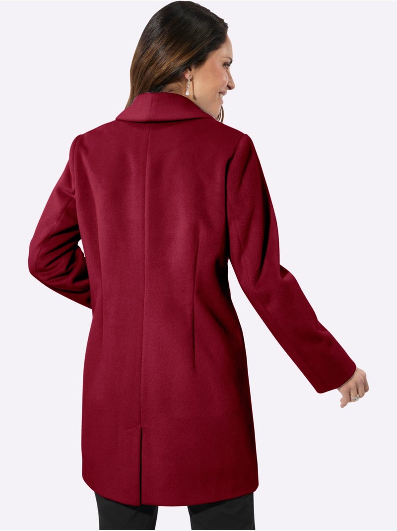 Veste Longue Matière Supérieure Facile D'entretien - Taille Standard - Witt Rouge foncé - Kiabi