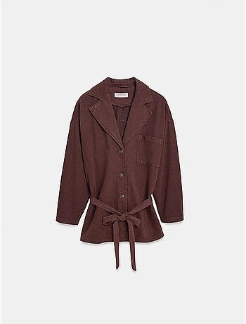 Veste longue oversize ceinturée dilvin