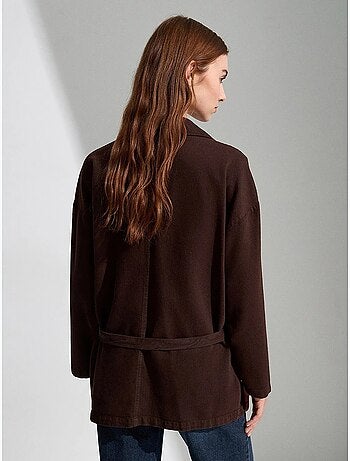 Veste longue oversize ceinturée dilvin