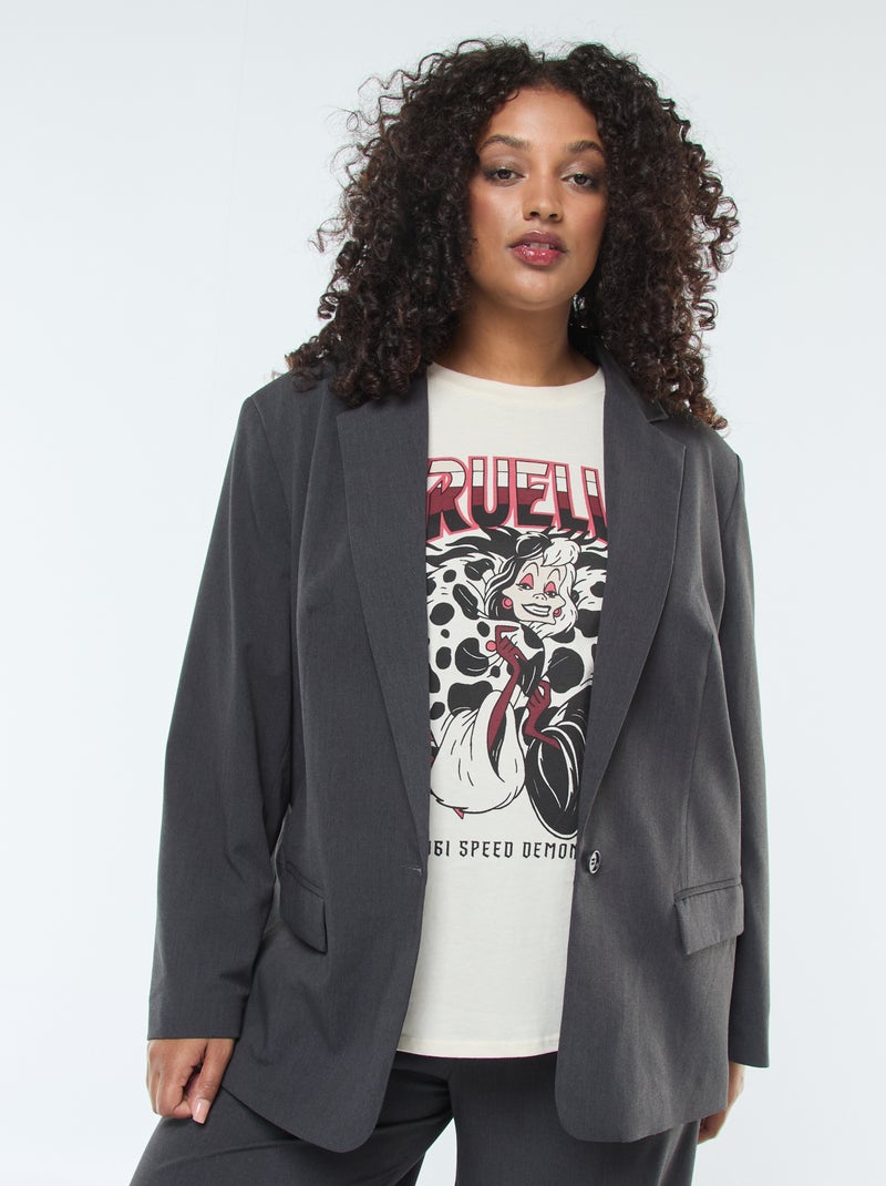 Veste longue oversize Gris - Kiabi