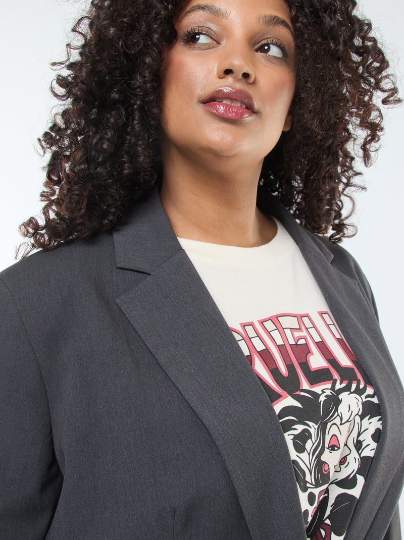 Veste longue oversize Gris - Kiabi