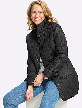 Veste longue poches plaquées - taille standard - moda vilona