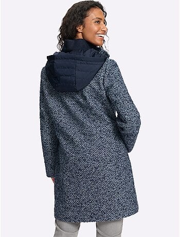 Veste longue qualité bouclé tendance - taille standard - helline