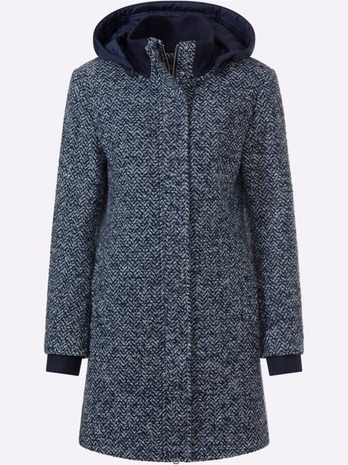 Veste longue qualité bouclé tendance - taille standard - helline - Kiabi