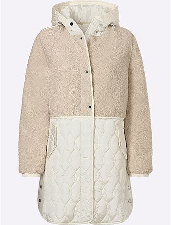 Veste Longue Superbe Mélange De Matières - Taille Standard - Helline