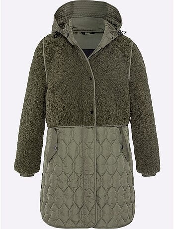 Veste Longue Superbe Mélange De Matières - Taille Standard - Helline